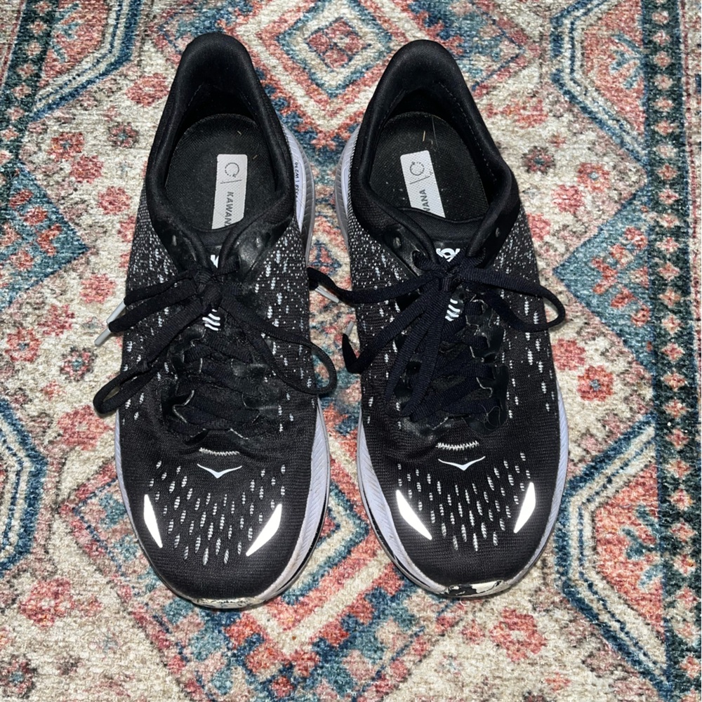 Women's Black and White Hoka One’s